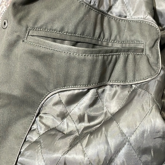 Mens Barn Chore Coat Jacket Unisex Work Coat Dark Olive/Army Green Size Large - Picture 11 of 16
